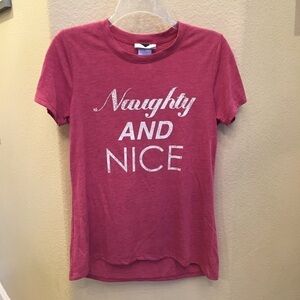 ‘NAUGHTY AND NICE’ Graphic T-shirt Size Medium